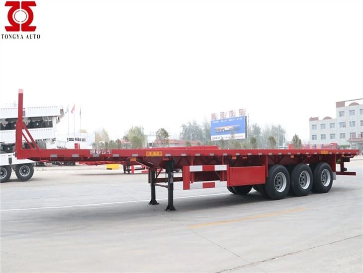 3axles Flat Bed Semi Remorque