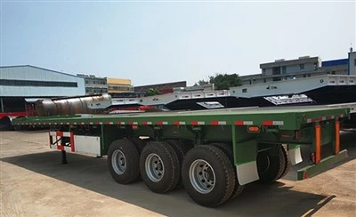 Remorque à plat de conteneur de vente chaude de la Chine à 3 essieux avec une qualité durable