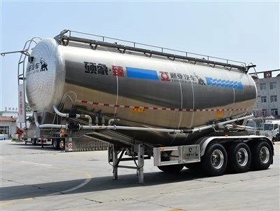 Semi-remorque de pétrolier en ciment en aluminium 40T